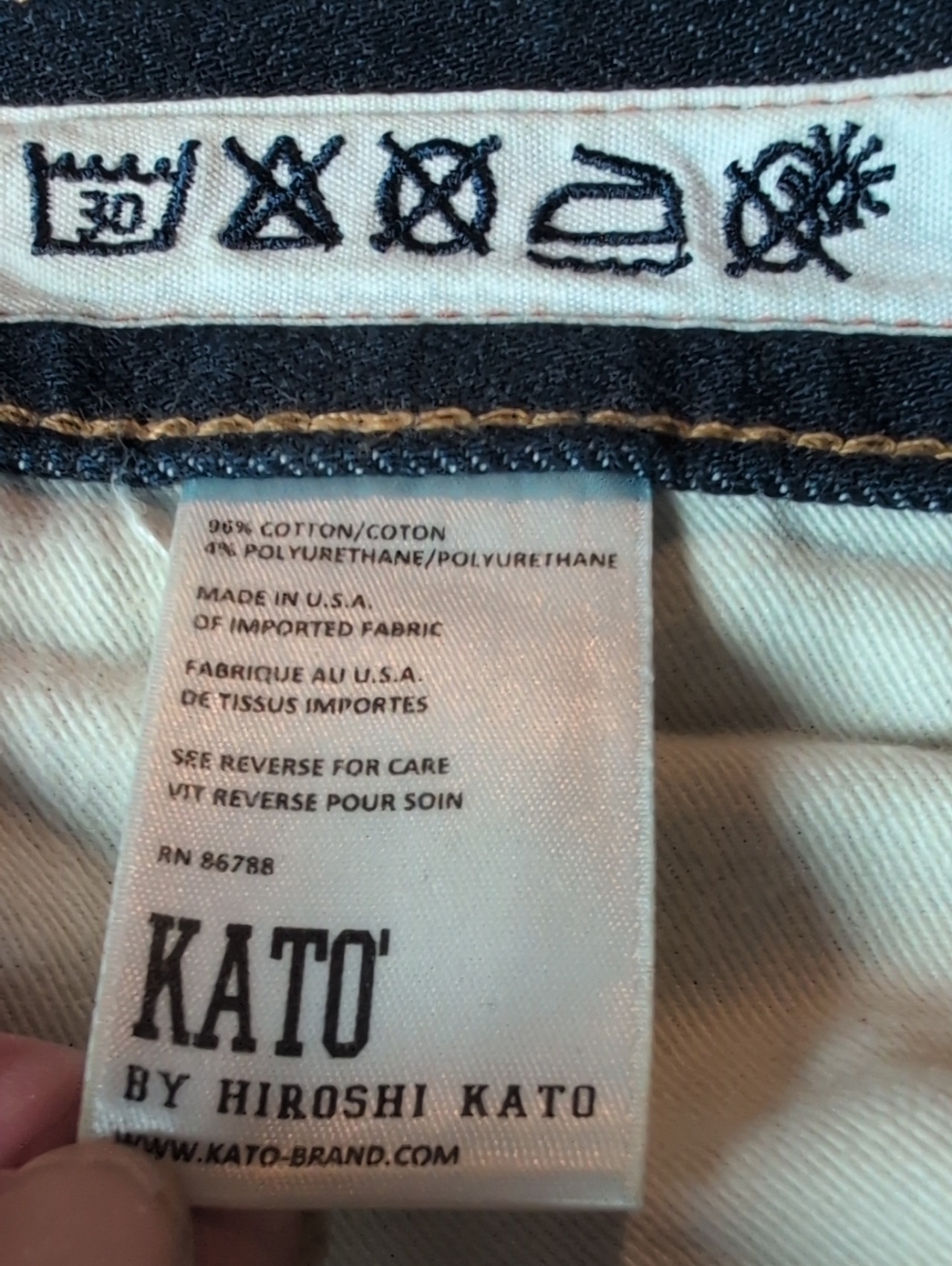 Hiroshi KatoThe Pen Slim 14-Ounce Stretch Selvedge Jeans Indigo Raw Size 32 EUC - Picture 15 of 16